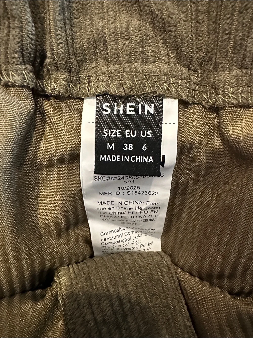 Olive Green Corduroy A-Line Maxi Skirt
